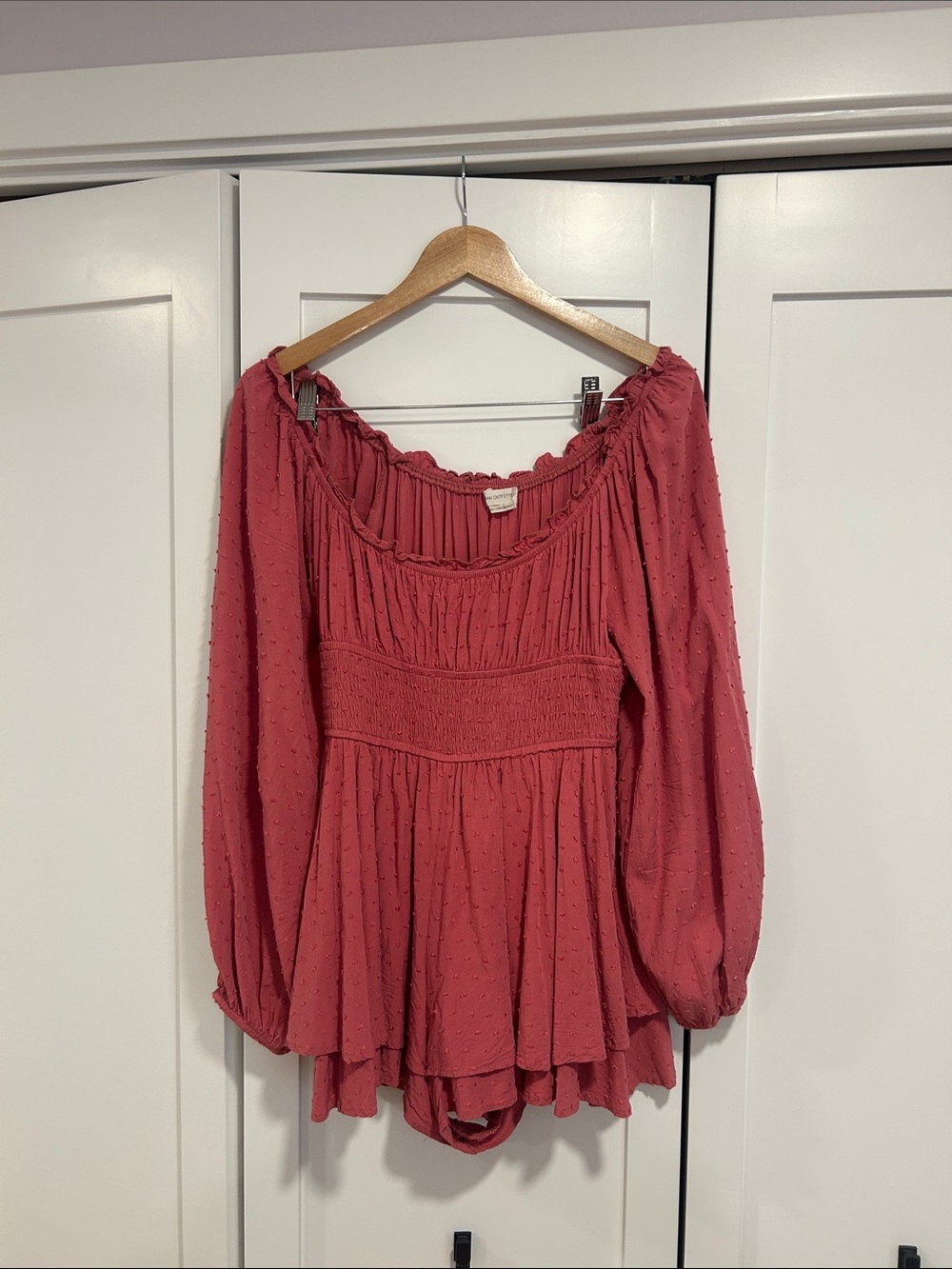 Women’s Pink Romper - Lightweight Smocked Waist